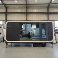 Maison préfabriquée moderne et populaire extérieure de 20 pieds, petite maison, maison de travail mobile, bureau, capsule Apple avec roues