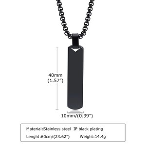 Cadena larga para suéter de hombre, de acero inoxidable con diseño de bambú y letras, estilo hip-hop, versátil, de moda, para venta transfronteriza - Product Image 3