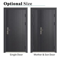 Porte d'entrée en aluminium finie et personnalisable avec politique de remplacement et solution complète pour les travaux de construction