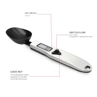 Cuillère à mesurer numérique de haute précision pour la cuisine, la pâtisserie et la cuisson, design tendance, 300 g, 0,1 g, écran LCD, balance alimentaire
