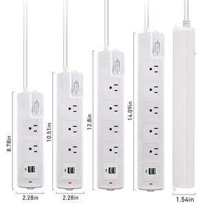 Nhà máy 5M dây mở rộng 15A USB ổ cắm 4-lỗ USA Điện mở rộng Hội Đồng Quản trị USB-A Ổ cắm điện 125V điện dải bảo vệ tăng - Product Image 6