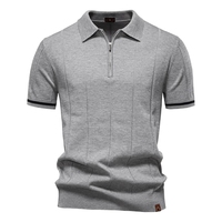 Soldes Exceptionnelles : Chemise Tricotée Homme - Chemise Décontractée Chic à Manches Courtes et Col Revers (Nouvelle Tendance Mode pour le Bureau et l'Été)