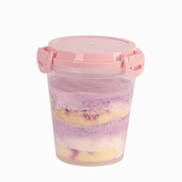 Boîte d'emballage réutilisable pour gâteaux mousse, conteneur scellé pour tiramisu, desserts à emporter, pâtisseries, fêtes et conservation du fromage