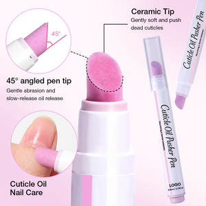 Huile à cuticules 2-en-1 à marque privée, formule vitamine E hydratante et nourrissante, stylo applicateur, exfolie en douceur les peaux mortes, élimine les peaux mortes des ongles. - Product Image 5