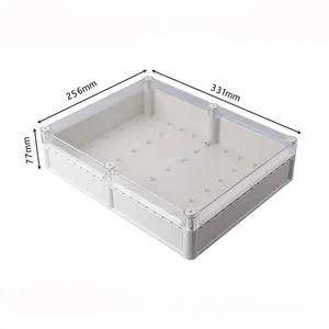 HPE10603-A2 331*256*77mm Outdoor abs plastic IP68 Waterproof electrical Junction Box With transparent upper cover