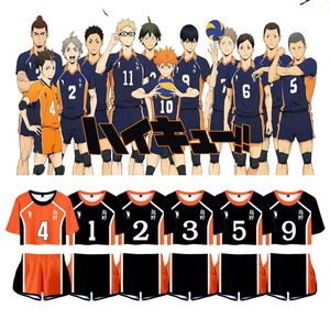 Camiseta Haikyuu Extra Grande de Poliéster 6XL, Unisex, Talla Grande, Disfraz de Anime, Conjunto de Camiseta y Pantalones Cortos de Verano, Uniforme Haikyuu - Product Image 1