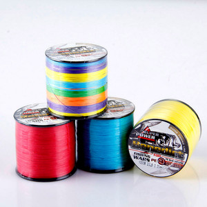 สายเอ็นตกปลา PE แบบถัก4เส้นยาว500เมตรสีแดง1000เมตรสำหรับตกปลาในแม่น้ำอุปกรณ์ตกปลาขายส่ง - Product Image 1