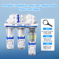 Filtre à eau domestique 6 étapes UF, purificateur d'eau non électrique à ultrafiltration avec inhibition de la calcification