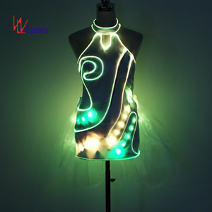 Abito LED Futuristico in Fibra Ottica per Danza Senza Vestiti, Luci LED Natalizie, Abiti Moda Donna - Product Image 6