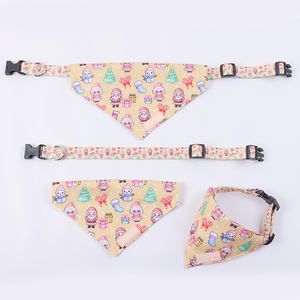 طوق باندانا بوليستر للحيوانات الأليفة طوق بطباعة وشاح متعدد التصميمات يبرد طوق باندانا للكلاب مع مشبك قابل للتعديل - Product Image 6