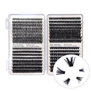 8-16Mm Tự Làm Tự Nhiên Tổng Hợp Tóc Giả Lông Mi Kit Biểu Tượng Tùy Chỉnh Handmade Mèo Mắt Cụm Lông Mi Nhãn Hiệu Riêng 32 Hàng - Product Image 1