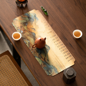 Rectangular Dry Brew Tea Mat Imitation Xiangyun Yarn Modern Chinese Style Heat Resisting <b>Table</b> Cloth Tea Ceremony Accessory - Product Image 5