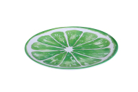 Melamine bord met citroenschijfjesdesign voor café, dessertzaak, strandvakantie, zwembad, informele voedselservice.
