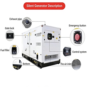 Groupe électrogène silencieux triphasé 50KW 75KVA à moteur à gaz et 750KW - Product Image 1