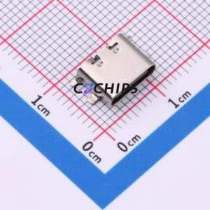 TYPE-C-333-WSRL680 USB Connector SMD Connector ( Connector Type: Type-C )( Gender: Female )( Mounting Type: Horizontal Mount ) - Product Image 1