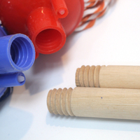 Matériel de nettoyage vadrouille usage domestique brosse en bois Brum Stick nettoyage avec bâton de vadrouille en bois fil métallique