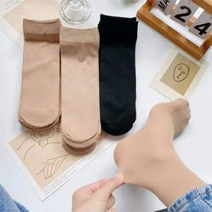 Korean Style Women's Knee High Stockings Thickened Solid Color Velvet Loose Fit Sweat Absorbing Anti Snagging Autumn Winter Wear - Product Image 2