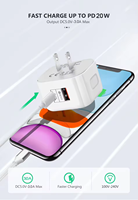 Chargeur de haute qualité 18W 20W PD adaptateur de port A + C pour Iphone 16 17 et Samsung XiaoMi UK EU US chargeur rapide QC3.0