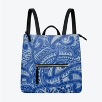 Sac à dos en PU personnalisé avec motif tribal polynésien Elei, élégant et pratique, matériaux imperméables