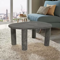 Table basse ovale moderne de luxe en MDF avec autocollant 3D, mobilier écologique pour salon, salle à manger, école, chambre, hôtel