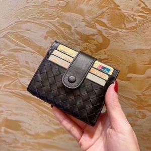 Leather Woven Short Shoulder-bag with Drawstring Closure and <b>Snap</b> <b>Fastener</b>. Lingerie Cowhide zero Wallet Cover. - Product Image 3