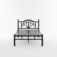 Lit simple moderne pliable avec cadre métallique, hauteur réglable, taille personnalisable - Meuble de chambre durable pour hôtels et salons