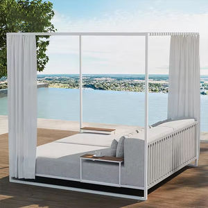 นอร์ดิกเฟอร์นิเจอร์เตียงกลางวันกลางแจ้งโรงแรมสวนสระว่ายน้ำที่นอนอลูมิเนียมโครงหลังคาเตียงอาบแดดรีสอร์ทพักผ่อนกลางแจ้ง - Product Image 6