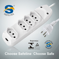 Multiprise électrique SAFELINE, vente chaude, rallonge électrique, multiprise 3 broches