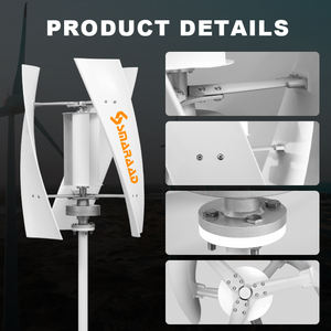 Générateur éolien vertical Smaraad 1000W/1KW 24V à faible bruit avec pales en fibre de verre pour usage domestique - Product Image 2