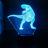 Lampe de nuit holographique 3D à prix de gros, rechargeable, à commande tactile, lampe décorative portable pour la chambre d'enfant, table de chevet
