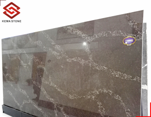 Bán buôn Nâu calacatta đá thạch anh tấm màu mới Đá Nhân Tạo cho bàn và nhà bếp Tops - Product Image 1