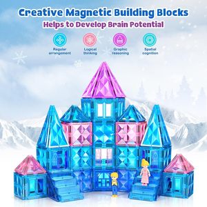 Meilleures ventes : 63 pièces de blocs de construction magnétiques 3D en forme de château de conte de fées, en plastique, pour enfants, OEM ASTM CPC EN71 CE Sets - Product Image 6