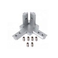 Soporte de conector de ángulo en forma de L, Conector de esquina interior de 3 vías, perfil de aluminio, 2020, 3030, 4040