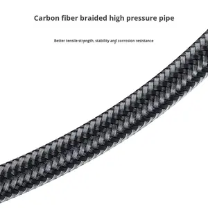 เกจวัดแรงดันตกค้างสำหรับดำน้ำ DIDEEP สายถักคาร์บอนไฟเบอร์ ใช้ได้กับเรกกูเลเตอร์ BCD ท่อแรงดันสูง - ปรับแต่งได้ - Product Image 3