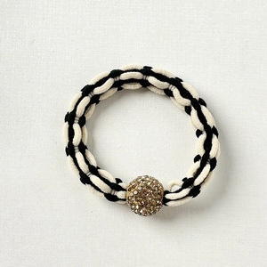Rhinestone Braided Hair <b>Ties</b> High Elasticity Nylon Weaving Casual Headdress White Light <b>Brown</b> Dark <b>Brown</b> Black - Product Image 2