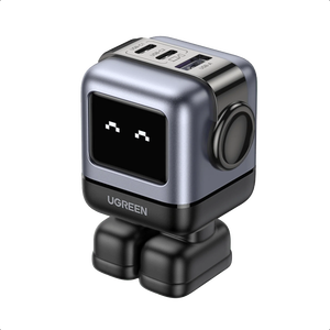 Chargeur USB C GaN UGREEN CD361 <span class=keywords><strong>Uno</strong></span> 65W avec affichage LED robot, chargeur mural rapide 3 ports, adaptateur d'alimentation pour ordinateur portable, chargeur de voyage PD - Product Image 1