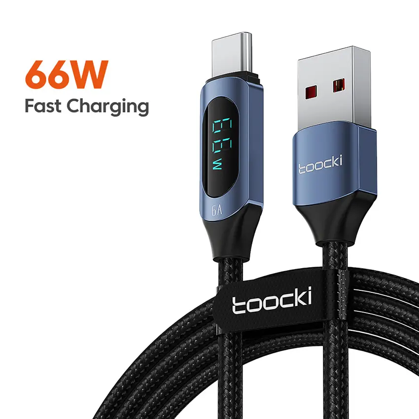 Elough Nylon 6A Fast Charger Mobile Type c Charging Cable For Xiaomi Mi Braided Usb C Type-c Cable 100CM