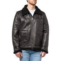Nouvelle arrivée : veste en cuir d'hiver pour homme de haute qualité, coupe-vent et écologique, design personnalisable, manches longues, logo sur le devant, style décontracté