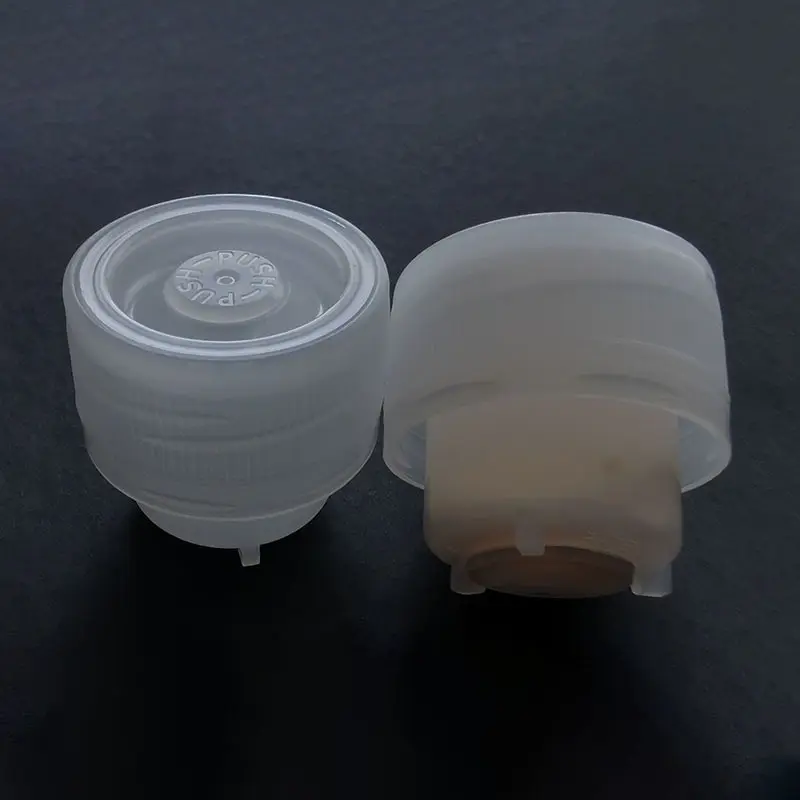 Juice powder press-type dispenser bottle cap clear plastic easy pulling cap for beverage mineral water bottle