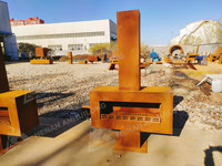 Cheminée en acier corten pour l'extérieur, robuste, avec cheminée, au prix le plus bas