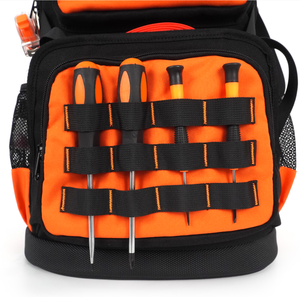 Outils Avec Fond Rigide Et Sac a Outils Sac à Outils Avec Sac à Outils Lourd Avec Plusieurs Poches Noir Orange Tool <span class=keywords><strong>Backpack</strong></span> - Product Image 5