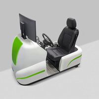 Système d'entraînement automobile professionnel en métal avec pédales d'embrayage, configuration à trois écrans, équipement d'école de conduite, simulateur de conduite