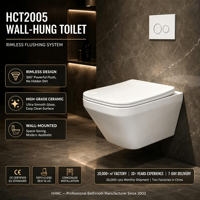 Ensemble WC suspendu moderne chinois 1 pièce en céramique avec bidet intégré et double chasse d'eau
