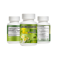 Capsules de nettoyage du côlon naturelles personnalisables OEM, extrait d'herbes composé, favorisent une détoxification interne douce