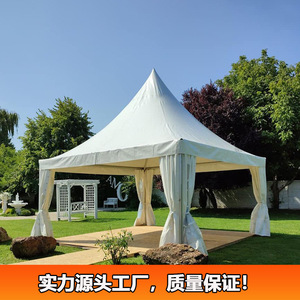 Wedding Party Tent 5x5m European Pagoda Style Aluminum Frame Oxford Fabric <b>Waterproof</b> Outdoor Event <b>Canopy</b> - Product Image 3