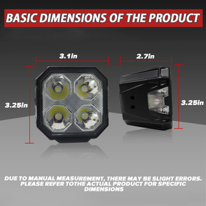 Luces LED Cúbicas RGB de 3 Pulgadas y 60w de Alta Potencia, Super Brillantes, Luces Auxiliares Laterales para Camiones Todoterreno, ATV, UTV - Product Image 6