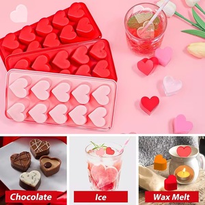 Molde de cubitos de hielo de silicona de grado alimenticio en forma de corazón hecho a mano DIY de 10 cavidades, fabricante de moldes de jabón para velas de Chocolate - Product Image 6