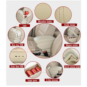 Accoudoir universel rétractable avec porte-gobelet, accessoire de voiture, nouvelle collection, à double couche, avec chargeur d'interface USB, rétractable, pour <span class=keywords><strong>grand</strong></span> <span class=keywords><strong>espace</strong></span> - Product Image 5