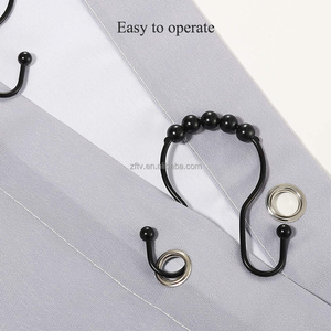 Phụ Kiện Khách Sạn Sang Trọng Chống Gỉ Móc Cuốn Thiết Kế Hiện Đại Móc Treo Rèm Tắm Bằng Kim Loại Thép Không Gỉ - Product Image 2