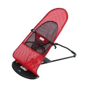 Wholesale Pet Rocking Chair Dog Bed Sofa Spring Small Nap Folding Chair Breathable Mesh Stainless steel Cat Bed Grey Red Black